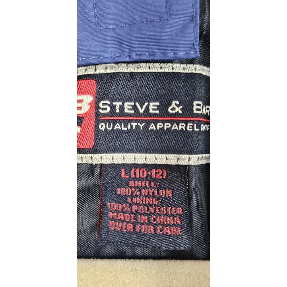 Steve & Barry boy Sz L(10/12) blue jacket lined  full zip‎ 100% Nylon